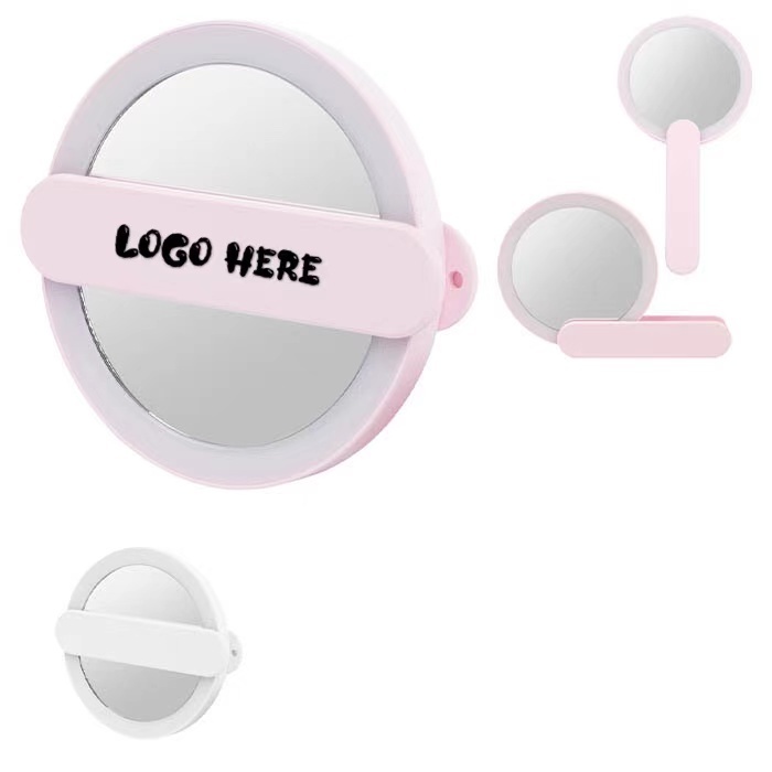 Folded LED Makeup Mirror