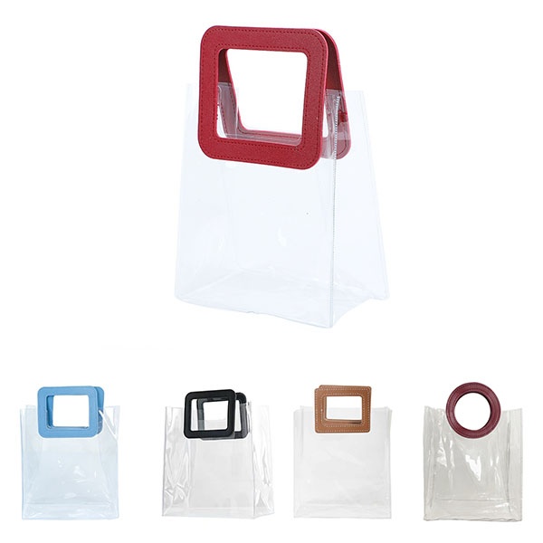 PVC Clear Tote Bag with Square/ Round Handle