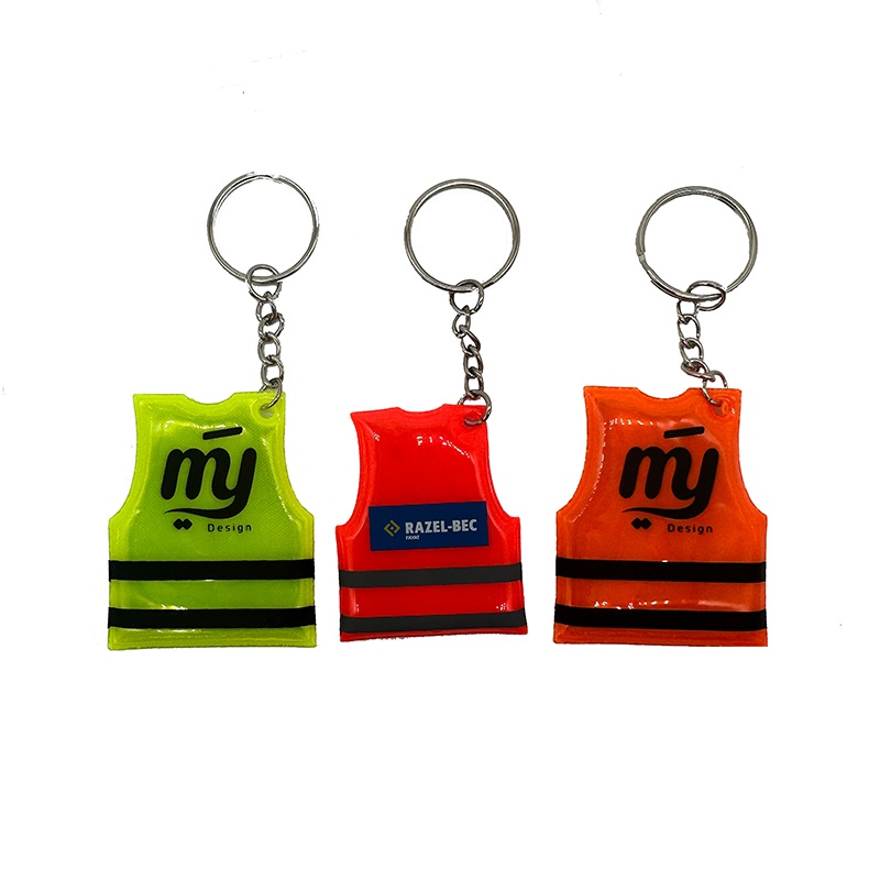 PVC Reflective Safety Vest Keytag
