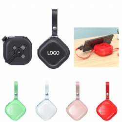 Retractable 3-in-1 3A Charging Cable Phone Stand & Key Ring