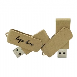 Wheat Straw Swivel Flash Drive