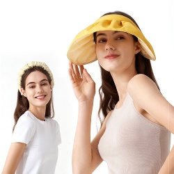 2 in1 Hairband Wide Brim Shell Sun Hat