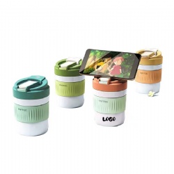 Glass Reusable Insulated Cup With Lid