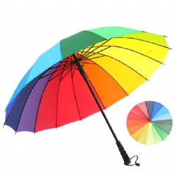 Straight Automatic Rainbow Golf Umbrella