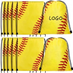 Softball Style Drawstring Backpack