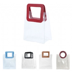 PVC Clear Tote Bag with Square/ Round Handle