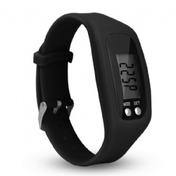 Silicone Pedometer Bracelet Watch