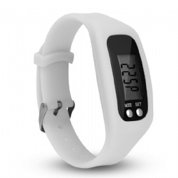 Silicone Pedometer Bracelet Watch