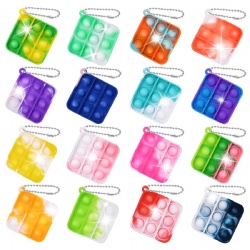 Square Push Pop Bubble Keychain