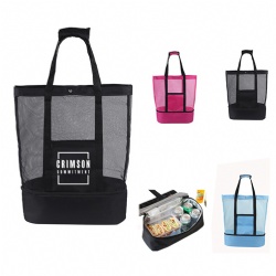 Mesh Beach Tote Bag Cooler Bag