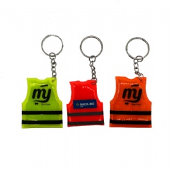 PVC Reflective Safety Vest Keytag