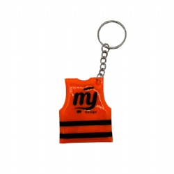 PVC Reflective Safety Vest Keytag