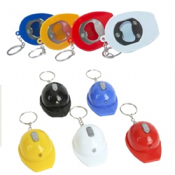 Mini Helmet Shape LED Bottle Opener Keychain