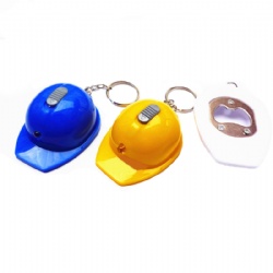 Mini Helmet Shape LED Bottle Opener Keychain