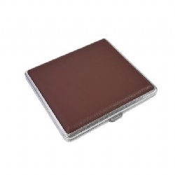 Leather And Metal Cigarette Case