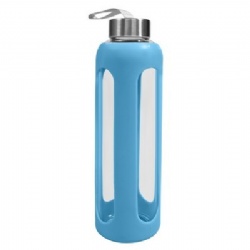 18 oz Silicone sleeve Glass bottle