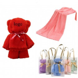 Cute Bear Shaped Towel with Gift Bag