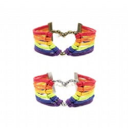 Gay Pride Adjustable Woven Bracelet