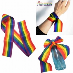 Gay Pride Rainbow Ribbon