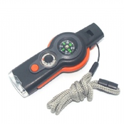 7 in 1 Multifunctional Emergency Whistle with Lanyard