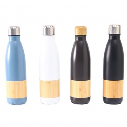 Stainless Steel  Bamboo Coke Bottle