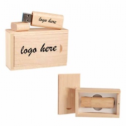 32GB Wooden USB Stick With Wooden Box