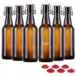 16oz Amber Glass Beer Bottles