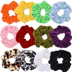 Velvet Hair Scrunchies 									