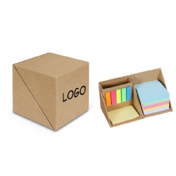 Foldable Cube Sticky Notes Box With Pen Holder