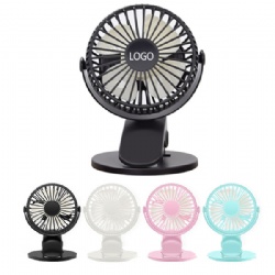 Portable USB Rechargeable Mini Clip Fan